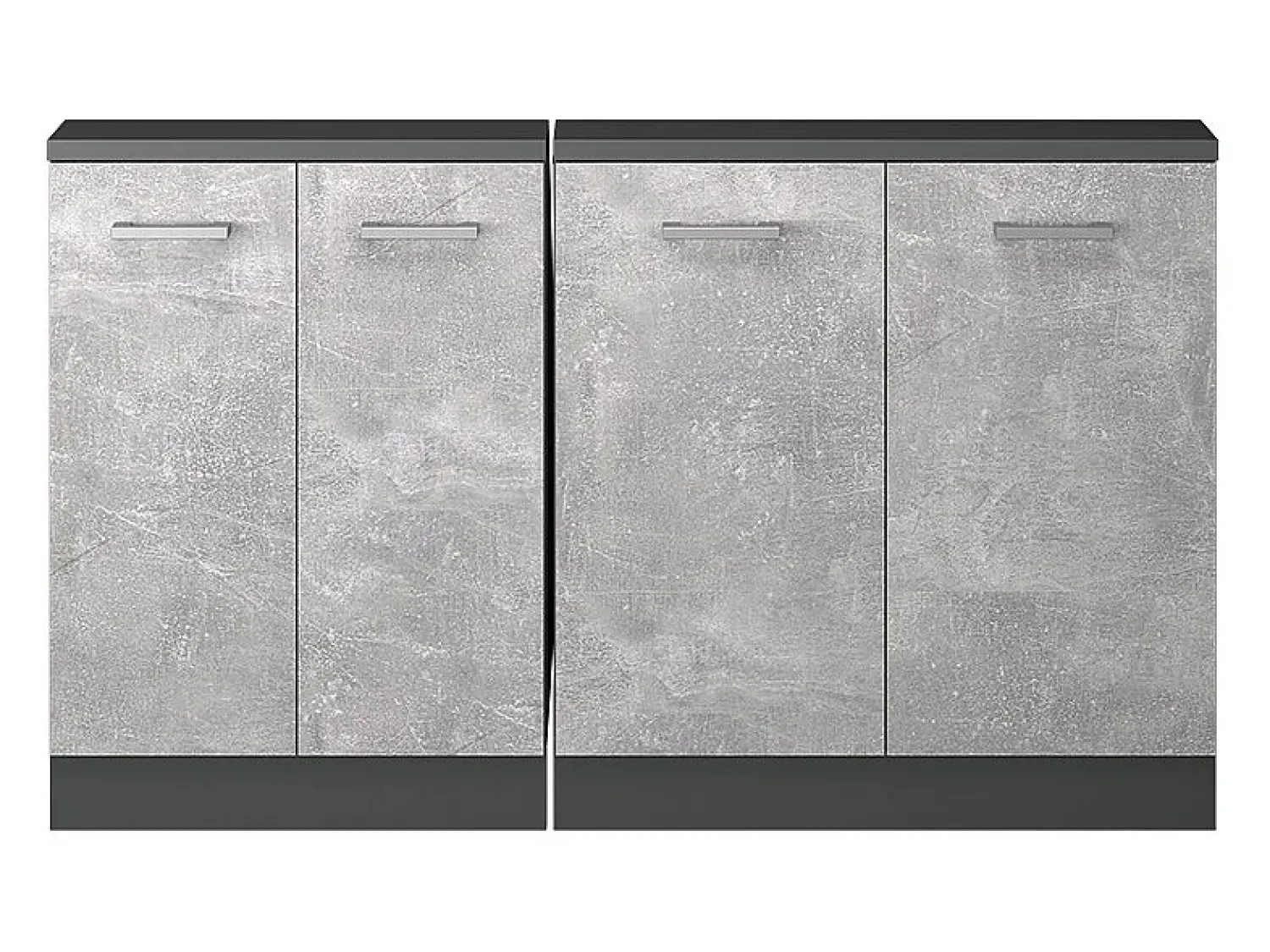 Móvel De Arrumação|Vicco Armário de cozinha para sótão inclinado betão 140x46x81.6 r-line Cinzento claro