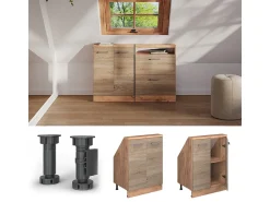 Móvel De Arrumação*Vicco Armário de cozinha para sótão inclinado sonoma 60x46x81.6 r-line Natural claro