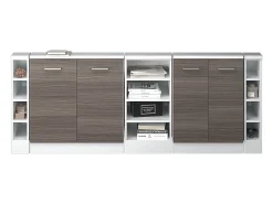 Hot Vicco Armário de cozinha para sótão inclinado cinza nobre 210x46x81.6 r-line Cinzento claro
