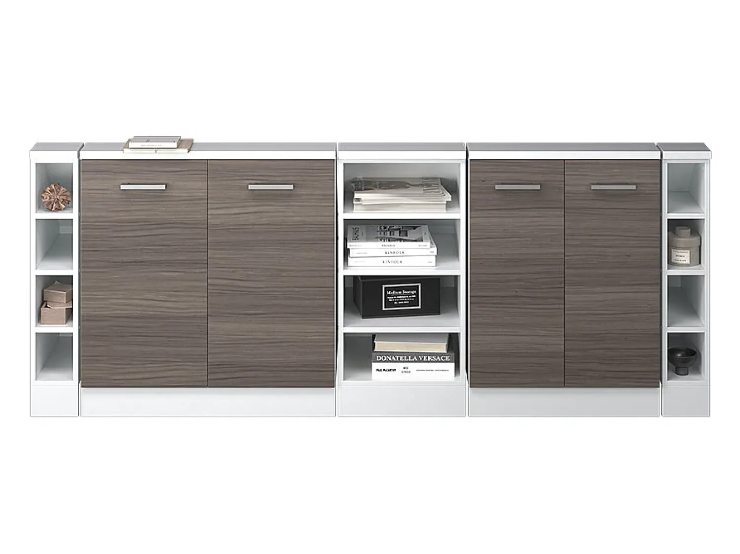Hot Vicco Armário de cozinha para sótão inclinado cinza nobre 210x46x81.6 r-line Cinzento claro