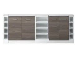 Hot Vicco Armário de cozinha para sótão inclinado cinza nobre 210x46x81.6 r-line Cinzento claro