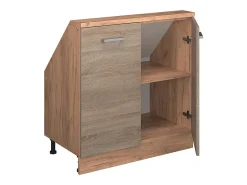Móvel De Arrumação*Vicco Armário de cozinha para sótão inclinado sonoma 80x46x81.6 r-line Natural claro