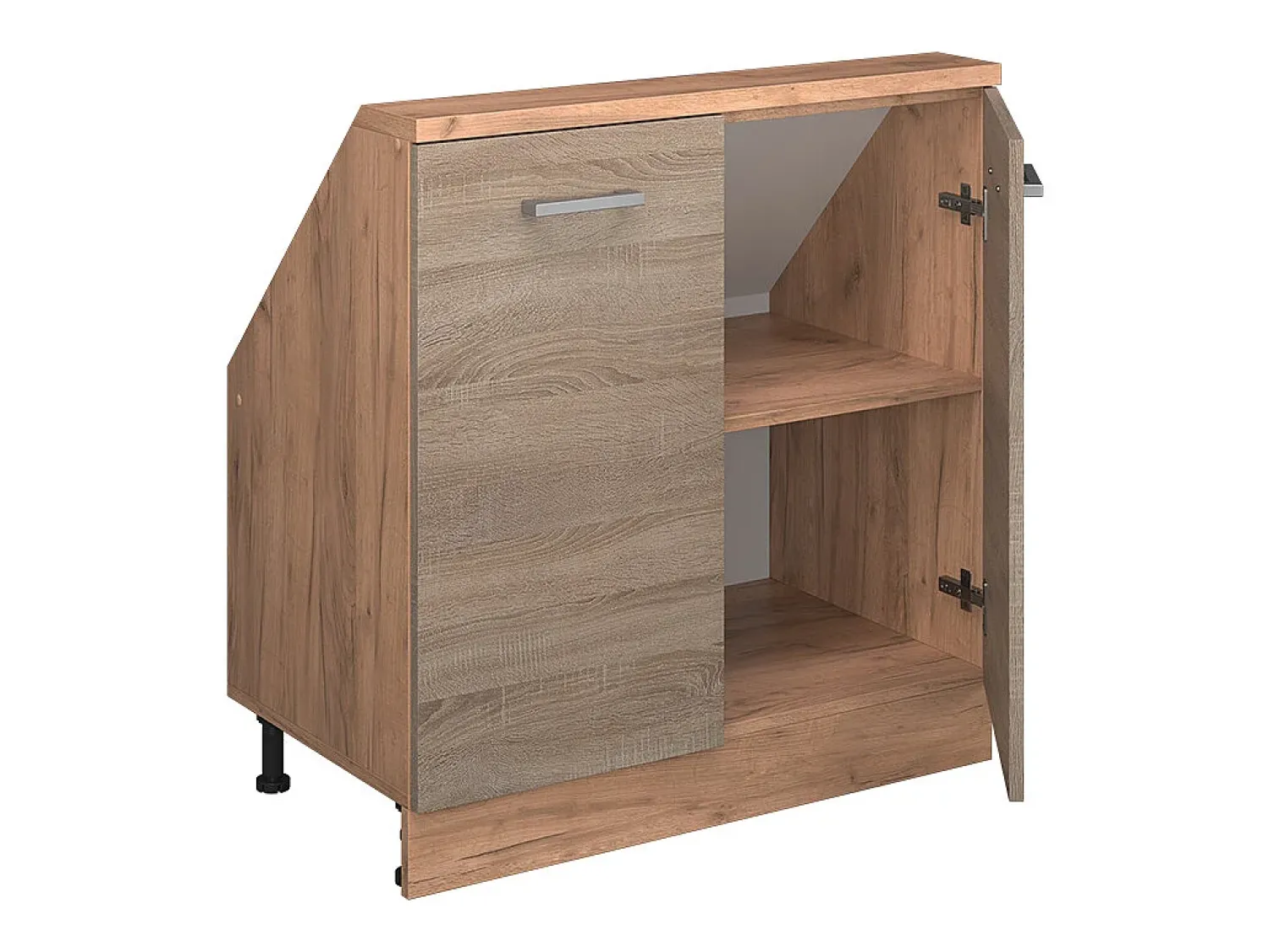 Móvel De Arrumação*Vicco Armário de cozinha para sótão inclinado sonoma 80x46x81.6 r-line Natural claro