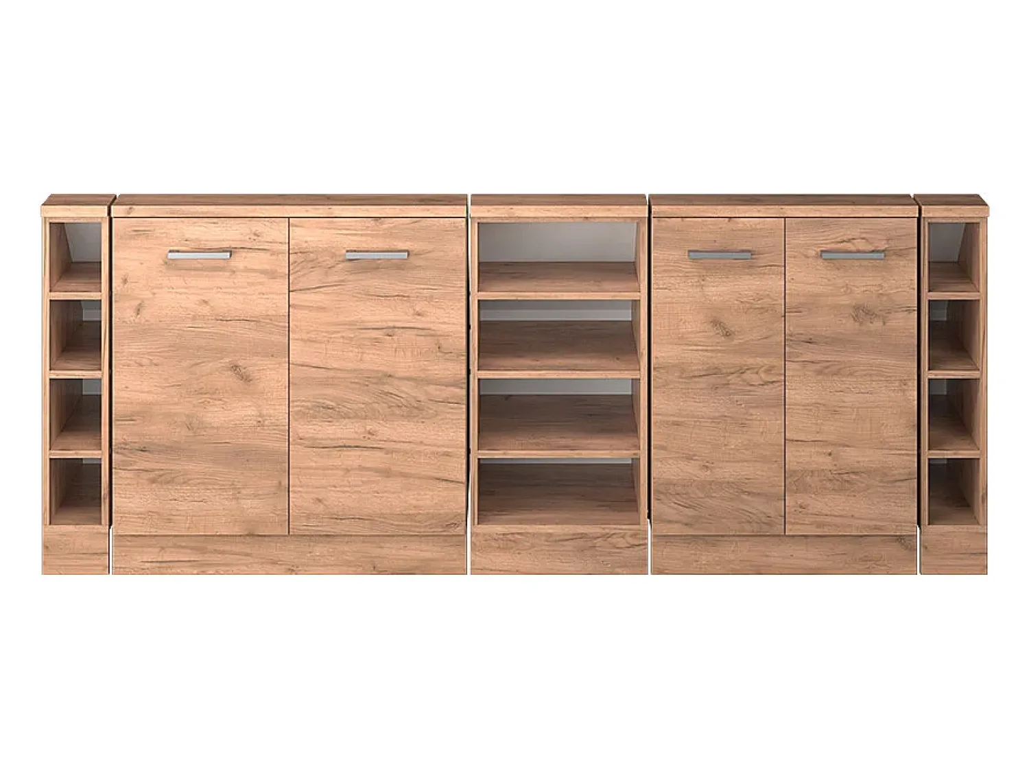 Vicco Armário de cozinha para sótão inclinado carvalho goldkraft 210x46x81.6 r-line Natural escuro