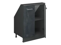 Sale Vicco Armário de cozinha para sótão inclinado concreto 60x46x81.6 r-line Preto