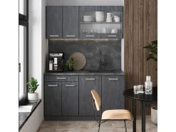Sale Vicco Armário de cozinha para sótão inclinado concreto 60x46x81.6 r-line Preto
