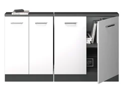Móvel De Arrumação|Vicco Armário de cozinha para sótão inclinado alto brilho 140x46x81.6 r-line Branco