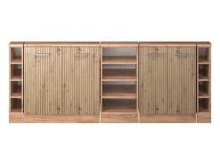 Best Vicco Armário de cozinha para sótão inclinado carvalho artesanal 210x46x81.6 r-line Natural claro