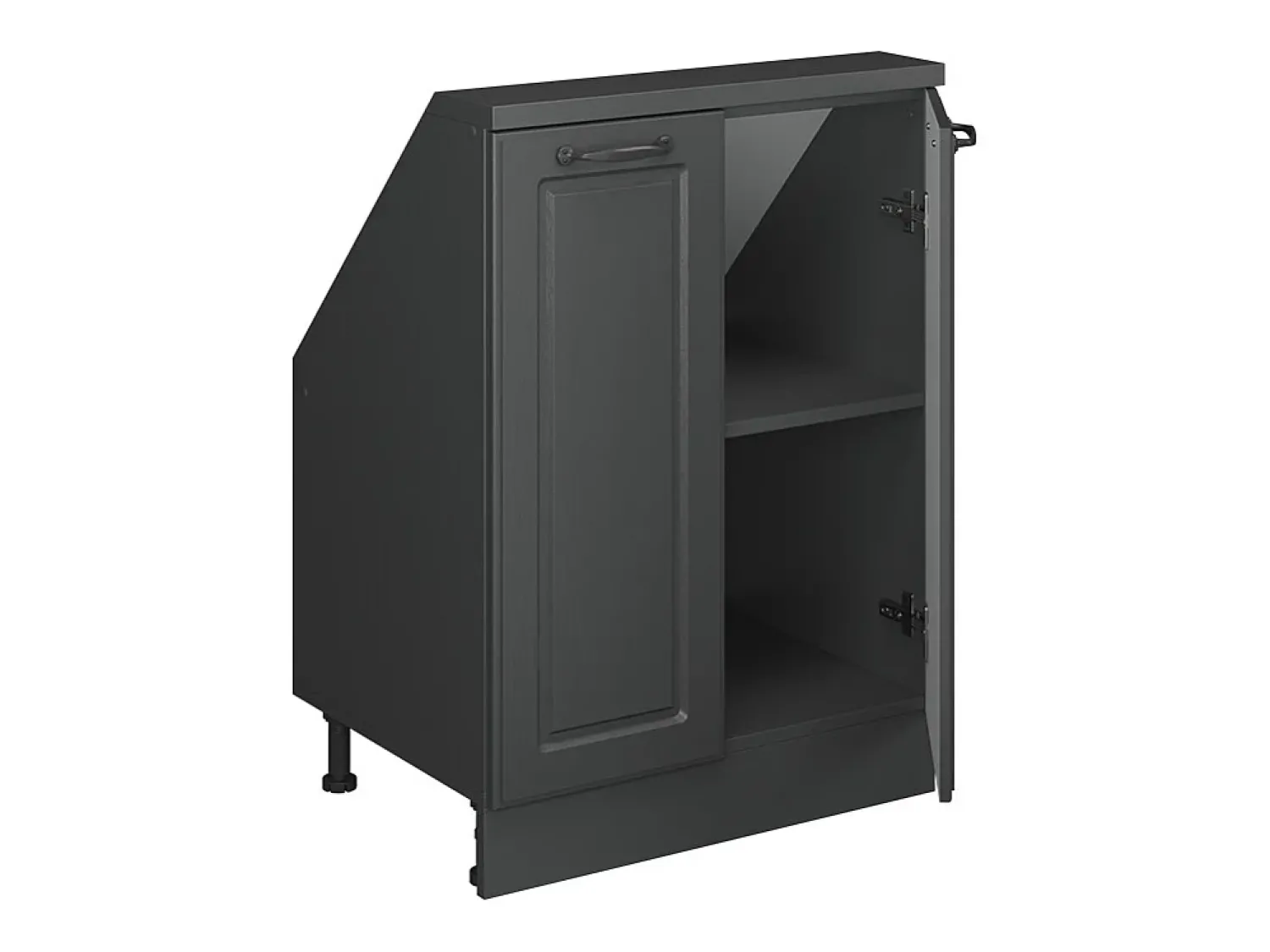 Vicco Armário de cozinha para sótão inclinado casa de campo antracite 60x46x81.6 r-line^ Móvel De Arrumação