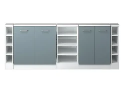 Móvel De Arrumação|Vicco Armário de cozinha para sótão inclinado -cinza 210x46x81.6 r-line Azul