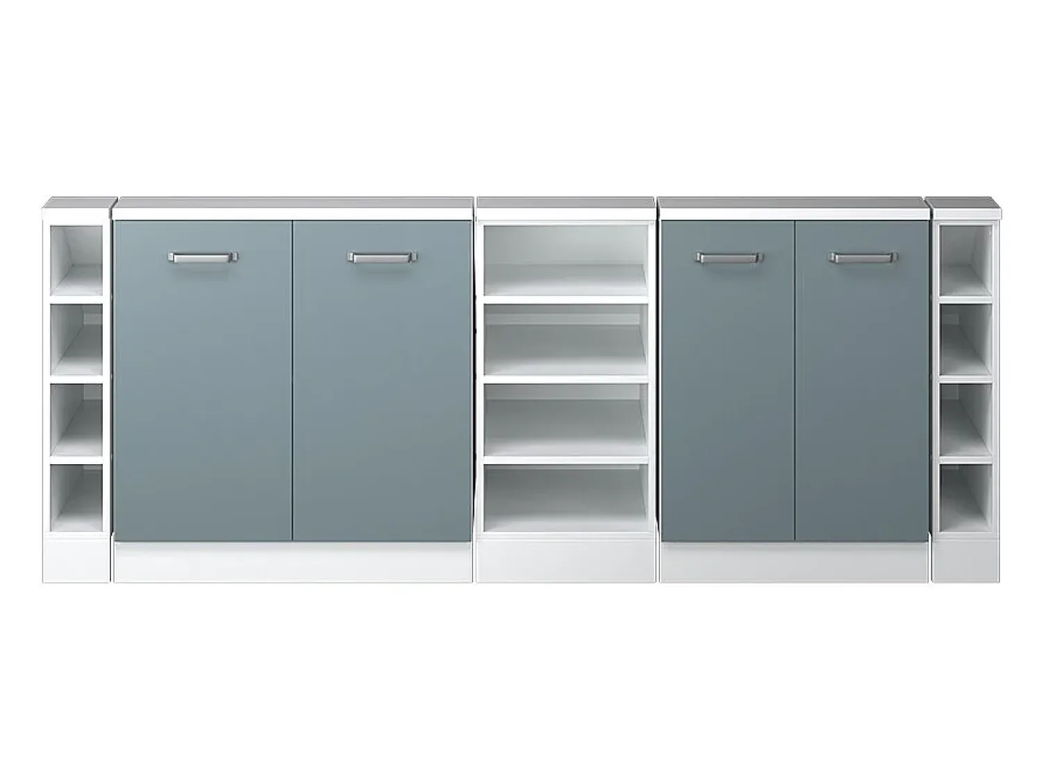 Móvel De Arrumação|Vicco Armário de cozinha para sótão inclinado -cinza 210x46x81.6 r-line Azul