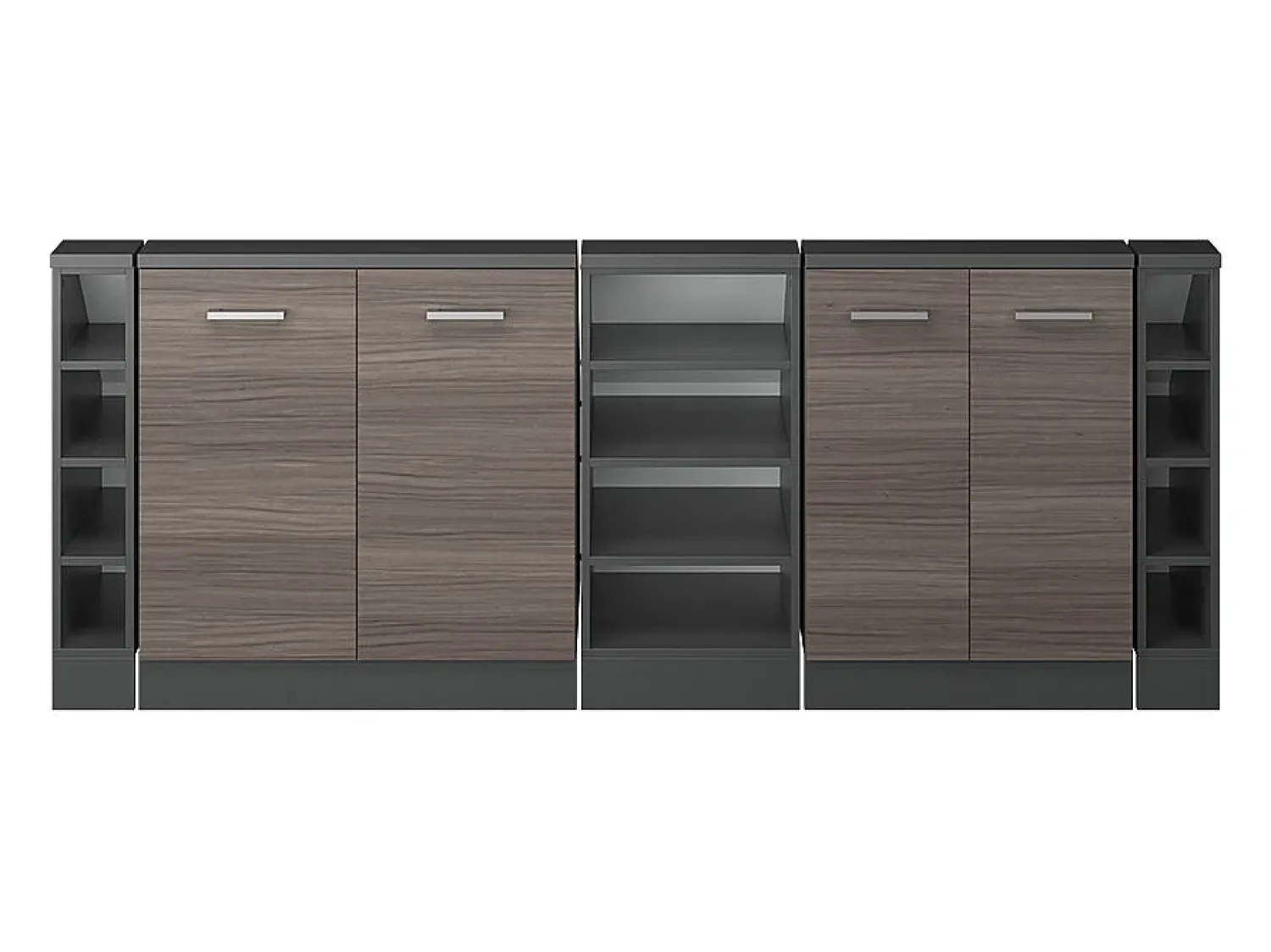 Móvel De Arrumação|Vicco Armário de cozinha para sótão inclinado cinza nobre 210x46x81.6 r-line Cinzento claro