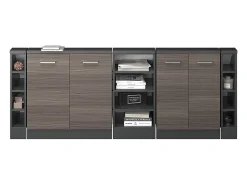 Móvel De Arrumação|Vicco Armário de cozinha para sótão inclinado cinza nobre 210x46x81.6 r-line Cinzento claro