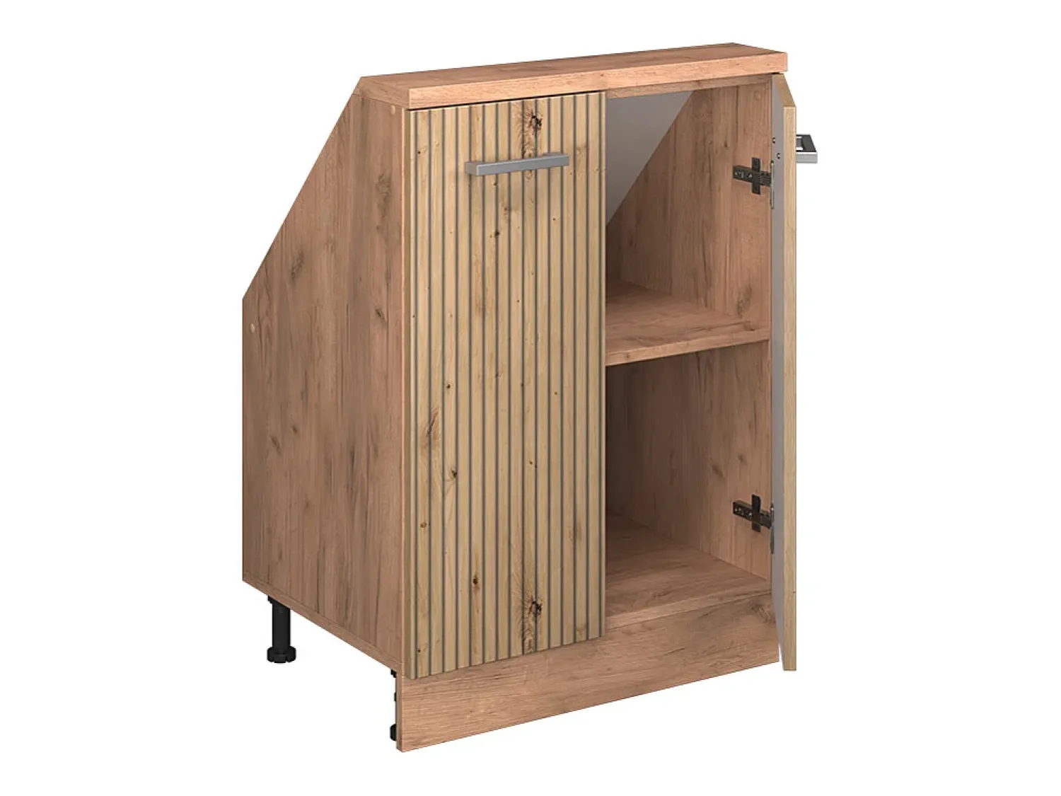 Vicco Armário de cozinha para sótão inclinado carvalho artesanal 60x46x81.6 r-line^ Móvel De Arrumação