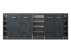 Online Vicco Armário de cozinha para sótão inclinado concreto 210x46x81.6 r-line Preto