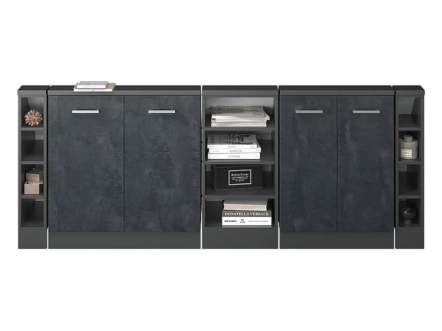 Online Vicco Armário de cozinha para sótão inclinado concreto 210x46x81.6 r-line Preto