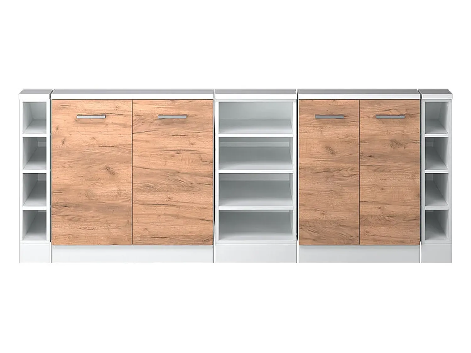 Móvel De Arrumação|Vicco Armário de cozinha para sótão inclinado carvalho goldkraft 210x46x81.6 r-line Natural escuro