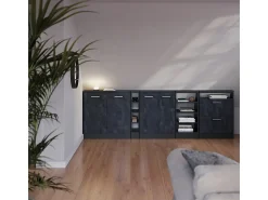Vicco Armário de cozinha para sótão inclinado concreto 60x46x81.6 r-line^ Móvel De Arrumação