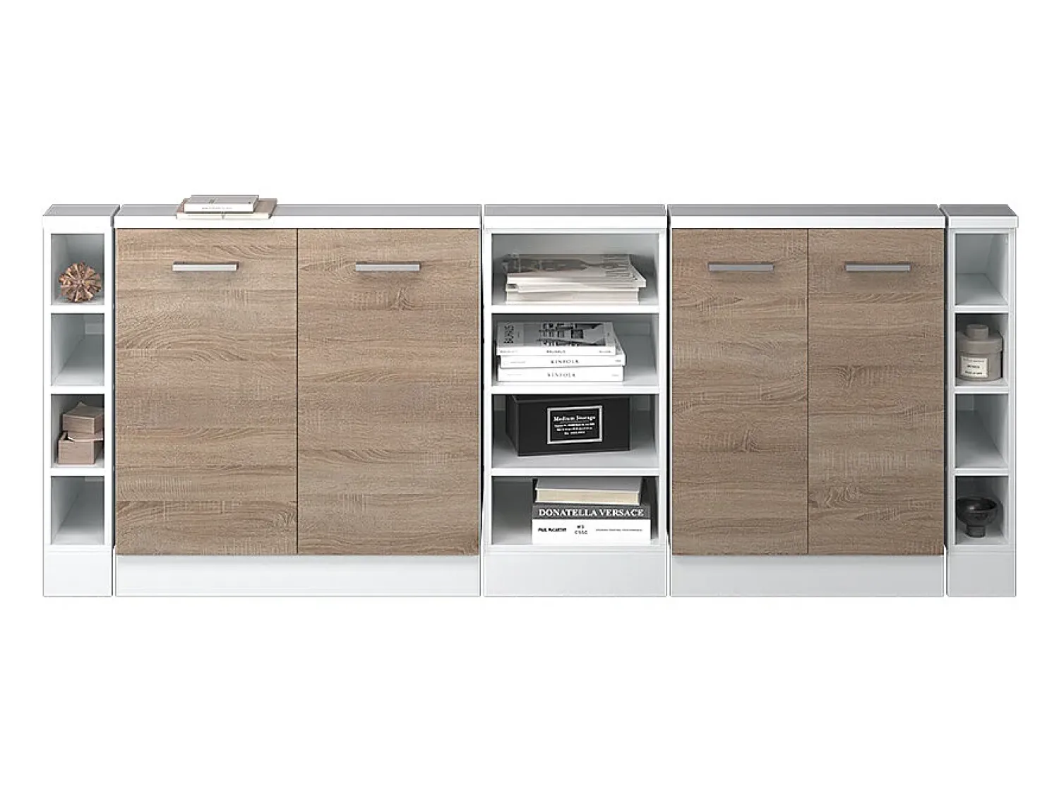 Vicco Armário de cozinha para sótão inclinado sonoma 210x46x81.6 r-line^ Móvel De Arrumação