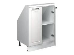 Móvel De Arrumação*Vicco Armário de cozinha para sótão inclinado casa de campo branca 60x46x81.6 r-line Branco sujo