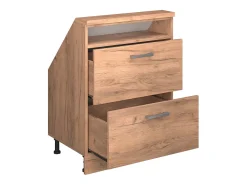 Móvel De Arrumação*Vicco Armário de cozinha para sótão inclinado carvalho goldkraft 60x46x81.6 r-line Natural escuro