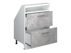 Best Vicco Armário de cozinha para sótão inclinado betão 60x46x81.6 r-line Cinzento claro
