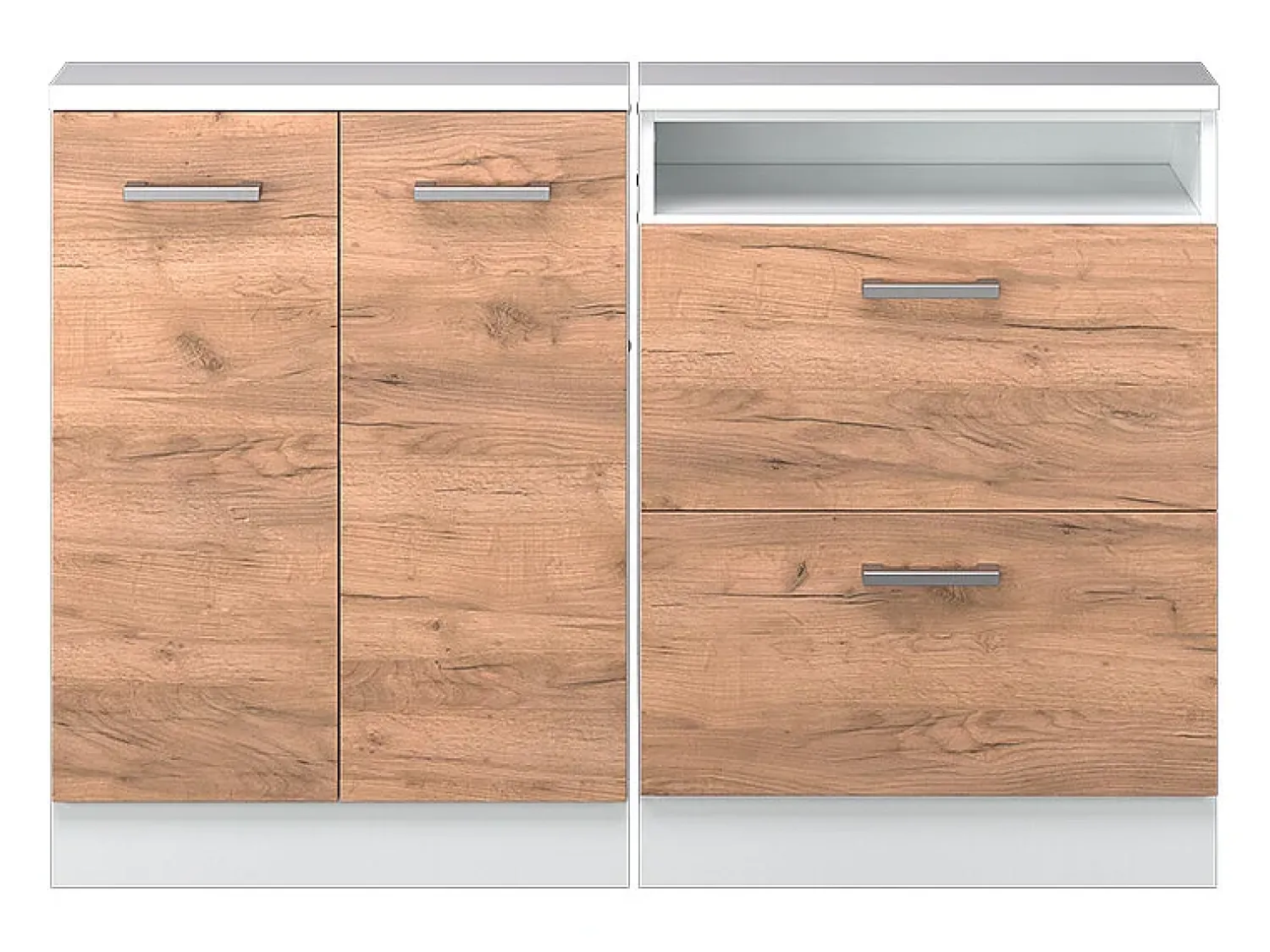 Sale Vicco Armário de cozinha para sótão inclinado carvalho goldkraft 120x46x81.6 r-line Natural escuro