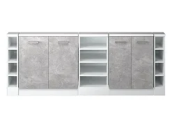 Outlet Vicco Armário de cozinha para sótão inclinado betão 210x46x81.6 r-line Cinzento claro