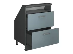 Discount Vicco Armário de cozinha para sótão inclinado -cinza 60x46x81.6 r-line Azul