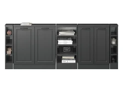 Discount Vicco Armário de cozinha para sótão inclinado casa de campo antracite 210x46x81.6 r-line Cinza antracite