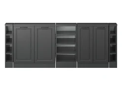 Discount Vicco Armário de cozinha para sótão inclinado casa de campo antracite 210x46x81.6 r-line Cinza antracite