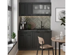Discount Vicco Armário de cozinha para sótão inclinado casa de campo antracite 210x46x81.6 r-line Cinza antracite