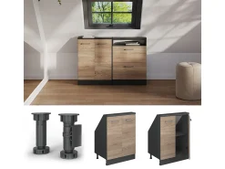 Móvel De Arrumação|Vicco Armário de cozinha para sótão inclinado sonoma 60x46x81.6 r-line Natural claro