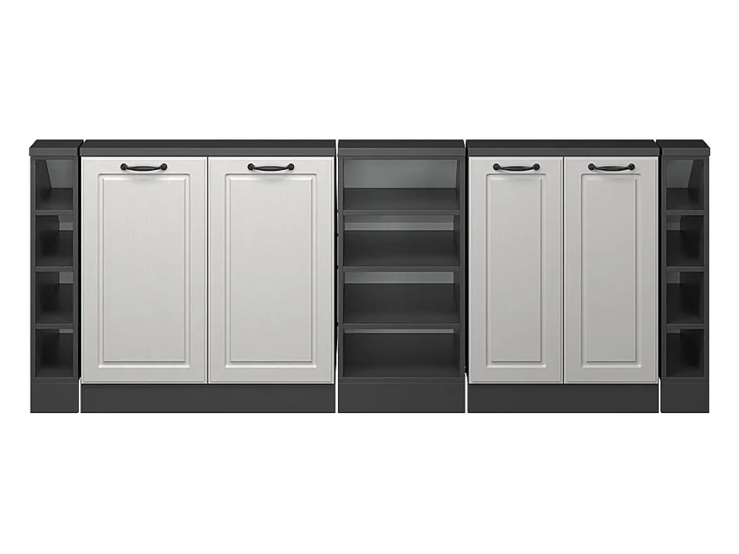 Sale Vicco Armário de cozinha para sótão inclinado casa de campo branca 210x46x81.6 r-line Branco sujo