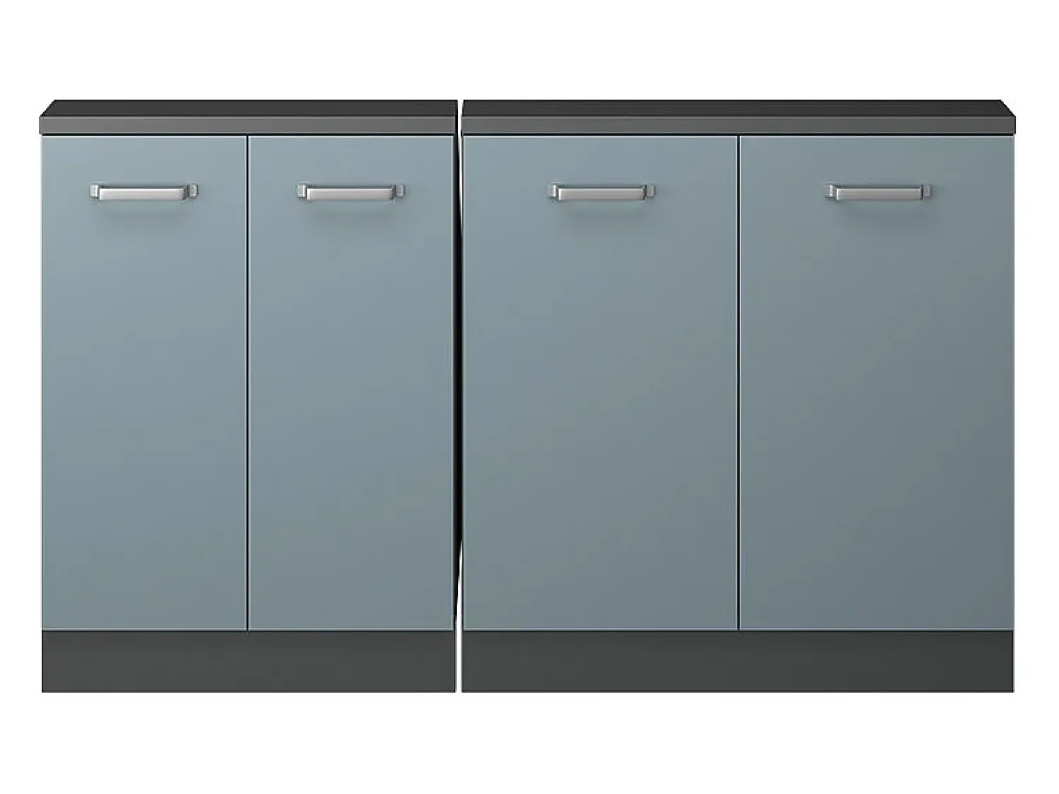 Móvel De Arrumação*Vicco Armário de cozinha para sótão inclinado -cinza 140x46x81.6 r-line Azul