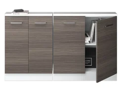 Móvel De Arrumação|Vicco Armário de cozinha para sótão inclinado cinza nobre 140x46x81.6 r-line Cinzento claro