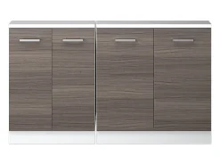 Móvel De Arrumação|Vicco Armário de cozinha para sótão inclinado cinza nobre 140x46x81.6 r-line Cinzento claro