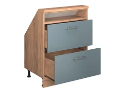 Móvel De Arrumação*Vicco Armário de cozinha para sótão inclinado -cinza 60x46x81.6 r-line Azul