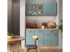 Clearance Vicco Armário de cozinha para sótão inclinado -cinza 80x46x81.6 r-line Azul