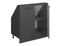 Móvel De Arrumação|Vicco Armário de cozinha para sótão inclinado casa de campo antracite 80x46x81.6 r-line Cinza antracite