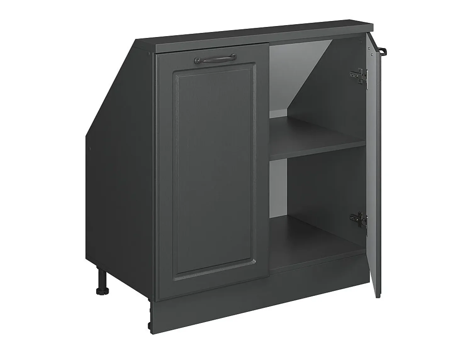 Móvel De Arrumação|Vicco Armário de cozinha para sótão inclinado casa de campo antracite 80x46x81.6 r-line Cinza antracite