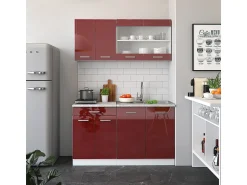 Vicco Armário de cozinha para sótão inclinado brilhante/branco 210x46x81.6 r-line^ Móvel De Arrumação