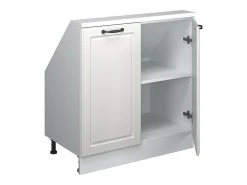 Móvel De Arrumação*Vicco Armário de cozinha para sótão inclinado casa de campo branca 80x46x81.6 r-line Branco sujo