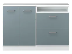 Vicco Armário de cozinha para sótão inclinado -cinza 120x46x81.6 r-line^ Móvel De Arrumação