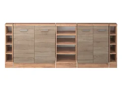 Móvel De Arrumação|Vicco Armário de cozinha para sótão inclinado sonoma 210x46x81.6 r-line Natural claro