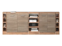 Móvel De Arrumação|Vicco Armário de cozinha para sótão inclinado sonoma 210x46x81.6 r-line Natural claro