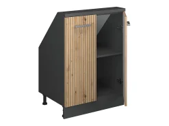 Móvel De Arrumação|Vicco Armário de cozinha para sótão inclinado carvalho artesanal 60x46x81.6 r-line Natural claro
