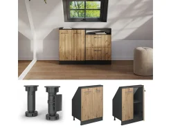 Móvel De Arrumação|Vicco Armário de cozinha para sótão inclinado carvalho artesanal 60x46x81.6 r-line Natural claro