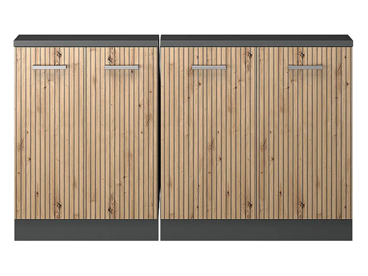 Online Vicco Armário de cozinha para sótão inclinado carvalho artesanal 140x46x81.6 r-line Natural claro