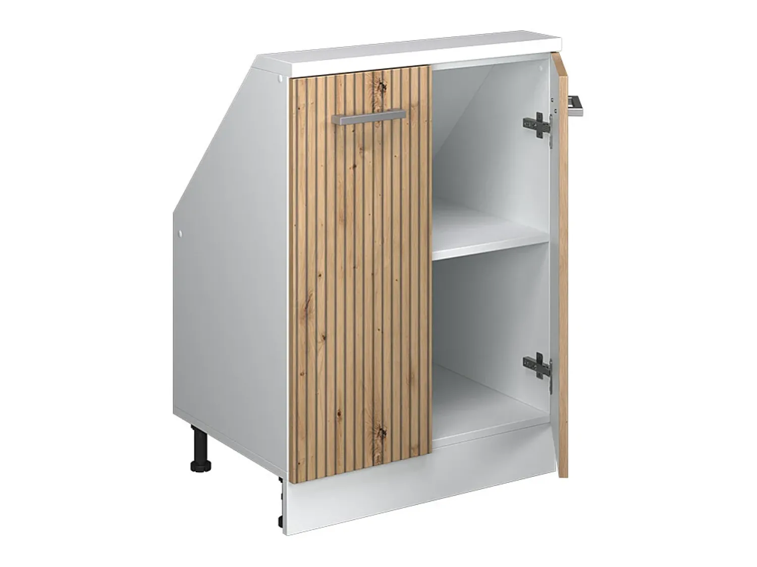 Móvel De Arrumação*Vicco Armário de cozinha para sótão inclinado carvalho artesanal 60x46x81.6 r-line Natural claro